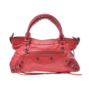 Balenciaga The First Red Leather Bag Mirror